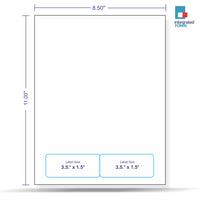 Integrated Label, 2 Labels, Size - 3.5" x 1.5" SKU: IF1012