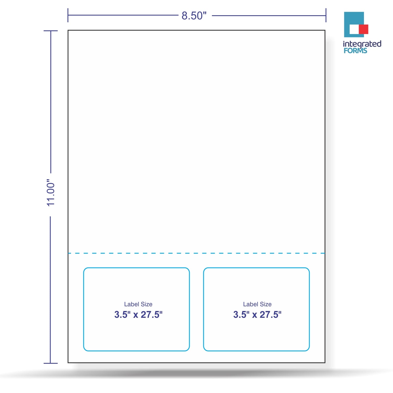 Integrated Label, 2 Labels, Size - 3.5" x 2.75" SKU: IF1017