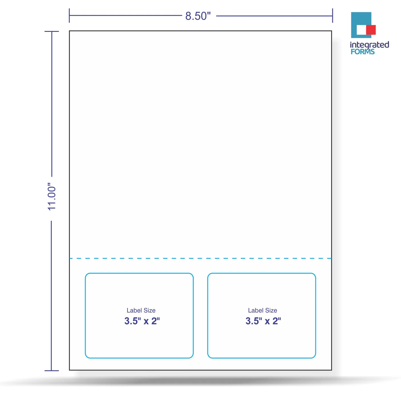 Integrated Label, 2 Labels, Size - 3.5" x 2" SKU: IF1017