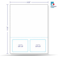 Integrated Label, 2 Labels, Size - 3.5" x 2" SKU: IF1017