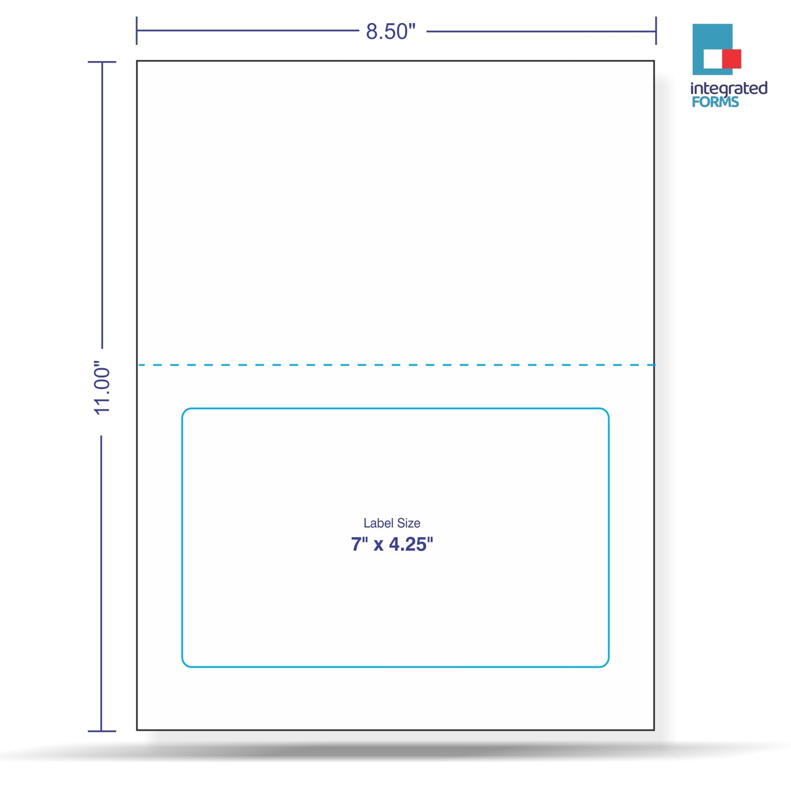 Integrated Label, 1 Label, Size - 7-1/2" x 5-1/8" SKU: IF1026