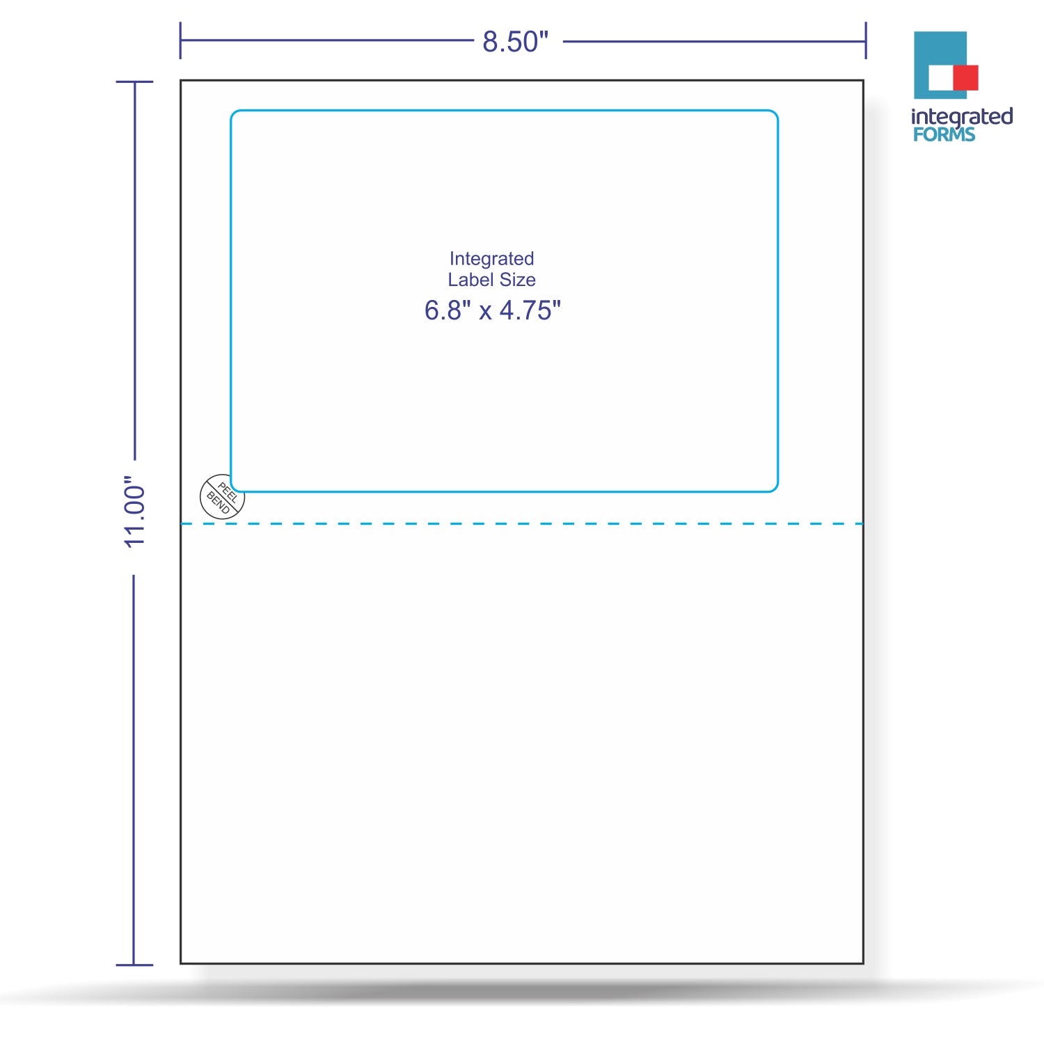 Integrated Label, 1 Label, Size - 6-3/4" x 4-3/4" SKU: IF1028