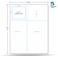 Integrated Label, 1 Label, Size - 2-15/16" x 2.75" Used for Dental Labs, SKU: IF1032