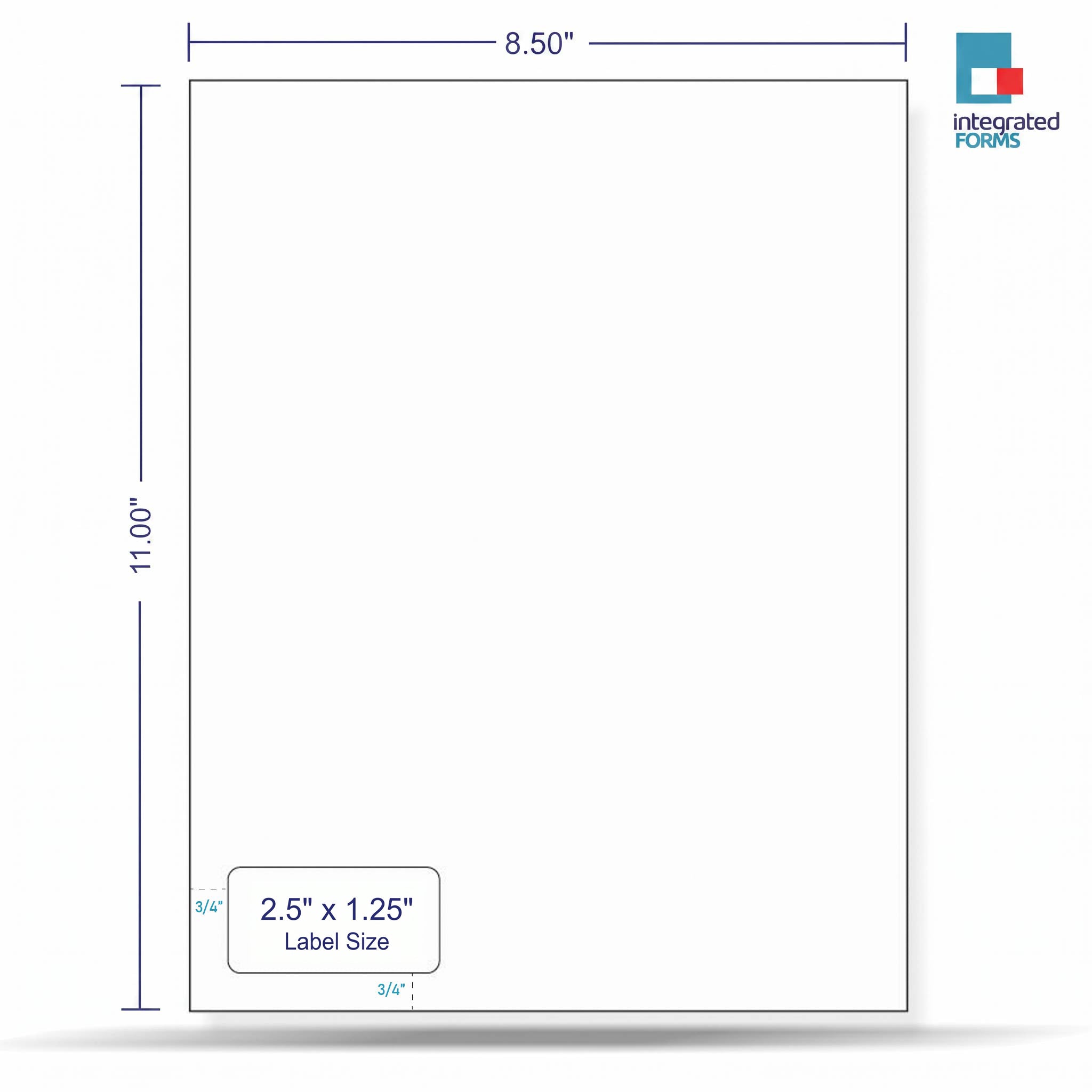 Integrated Label, 1 Label, Size: 2.5" x 1.25" SKU: IF1033