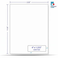 Integrated Label, 1 Label, Size: 4" x 1.333" SKU: IF1034