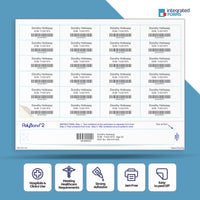 PolyBand & 24 Labels per Sheet, Measuring 2.625 x 1". SKU: PB2-262-100