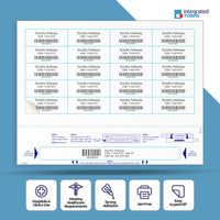 Self-Laminating Wristband & 20 Labels per Sheet, Measuring 2.5 x 1". SKU: PLS-102W