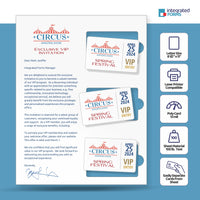 Real Card Form 7.5 mil duplex printing, with three plastic cards on the right. SKU: RC3WL