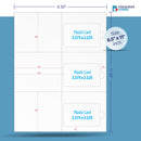 Real Card Form 7.5 mil duplex printing, with three plastic cards on the right. SKU: RC3WL