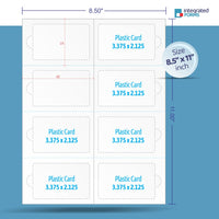 Real Card Form 7.5 mil duplex printing, with 8 plastic cards. SKU: RC8WL