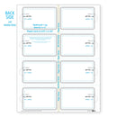 Real Card Form 7.5 mil duplex printing, with 8 plastic cards. SKU: RC8WL