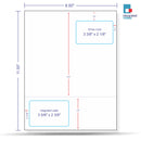 Integrated DriTac Card & Label Form, 8 mil duplex printing, with plastic card on top and label on bottom. SKU: IF1080