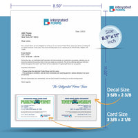 Dual-Card Integrated Form - 7 mil Duplex Polyester Card + Translucent Decal. SKU: IF1072