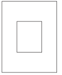 8-1/2 x 11" White Laser Label, 1 Label per Sheet Centerd, Measuring 3.8584" x 4.8037". SKU: 827W