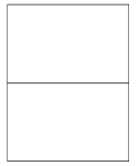 8-1/2 x 11" White Laser Label, 2 Label per Sheet Measuring 8.5 X 5.5". SKU: B160W