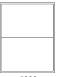 8-1/2 x 11" White Laser Label, 2 Labels per Sheet Measuring 8.4375" x 5.4531". SKU: 306W
