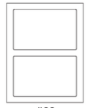 8-1/2 x 11" White Laser Label, 2 Labels per Sheet Measuring 7 X 4.5". SKU: 28W