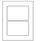 8-1/2 x 11" White Laser Label, 2 Labels per Sheet Measuring 6" x 4". SKU: 106W