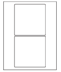 8-1/2 x 11" White Laser Label, 2 Labels per Sheet Measuring 5 x 5". SKU: 206W