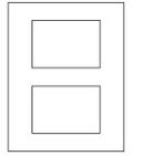 8-1/2 x 11" White Laser Label, 2 Labels per Sheet Measuring 5" x 3.50785". SKU: 73W