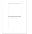 8-1/2 x 11" White Laser Label, 2 Labels per Sheet Measuring 4.5" x 4.5". SKU: 113W