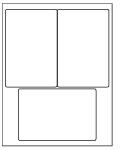 8-1/2 x 11" White Laser Label, 3 Labels per Sheet Measuring 4" x 6". SKU: 120W