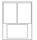 8-1/2 x 11" White Laser Label, 3 Labels per Sheet Measuring 4" x 6". SKU: 750W