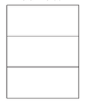 8-1/2 x 11" White Laser Label, 3 Labels per Sheet Measuring 8.5" x 3.66". SKU: 320W