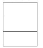 8-1/2 x 11" White Laser Label, 3 Labels per Sheet Measuring 8.5" x 3.66". SKU: 320W