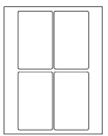 8-1/2 x 11" White Laser Label, 4 Labels per Sheet Measuring 3" x 5". SKU: 415W