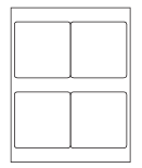 8-1/2 x 11" White Laser Label, 4 Labels per Sheet Measuring 4" x 4". SKU: 877W