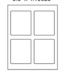 8-1/2 x 11" White Laser Label, 4 Labels per Sheet Measuring 3.5" x 4.15625". SKU: 880W