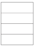 8-1/2 x 11" White Laser Label, 4 Labels per Sheet Measuring 8.5 x 2.75. SKU: 890W