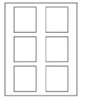 8-1/2 x 11" White Laser Label, 6 Labels per Sheet Measuring 2.625" x 3". SKU: 700W