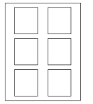 8-1/2 x 11" White Laser Label, 6 Labels per Sheet Measuring 2.625" x 3". SKU: 700W