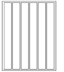 8-1/2 x 11" White Laser Label, 6 Labels per Sheet Measuring 10.6" x 1.18". SKU: 82W