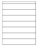 8-1/2 x 11" White Laser Label, 7 Labels per Sheet Measuring 8.5" x 1.5". SKU: 390W