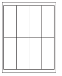 8-1/2 x 11" White Laser Label, 8 Labels per Sheet Measuring 2" x 5". SKU: 193W