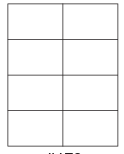 8-1/2 x 11" White Laser Label, 8 Labels per Sheet Measuring 4.25" x 2.75". SKU: 170W