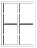 8-1/2 x 11" White Laser Label, 8 Labels per Sheet Measuring 3.5" x 2.375". SKU: 685W