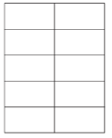 8-1/2 x 11" White Laser Label, 10 Labels per Sheet Measuring 4.25" x 2.2". SKU: 810W