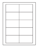 8-1/2 x 11" White Laser Label, 10 Labels per Sheet Measuring 3.5" x 2". SKU: 202W