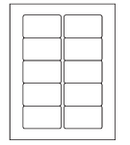 8-1/2 x 11" White Laser Label, 10 Labels per Sheet Measuring 3.0625" x 1.8375". SKU: 235W
