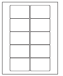 8-1/2 x 11" White Laser Label, 10 Labels per Sheet Measuring 3" x 2". SKU: 199W
