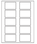 8-1/2 x 11" White Laser Label, 10 Labels per Sheet Measuring 2.875" x 1.875". SKU: 690W