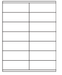 8-1/2 x 11" White Laser Label, 14 Labels per Sheet Measuring 4.25" x 1.5". SKU: 400W