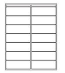 8-1/2 x 11" White Laser Label, 14 Labels per Sheet Measuring 4.166" x 1.5". SKU: 800W