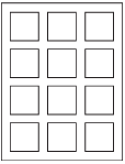 8-1/2 x 11" White Laser Label, 12 Labels per Sheet Measuring 2" x 2". SKU: 117W