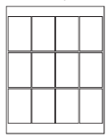 8-1/2 x 11" White Laser Label, 12 Labels per Sheet Measuring 2" x 3". SKU: 246W