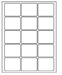 8-1/2 x 11" White Laser Label, 15 Labels per Sheet Measuring 2.5" x 2". SKU: 87W